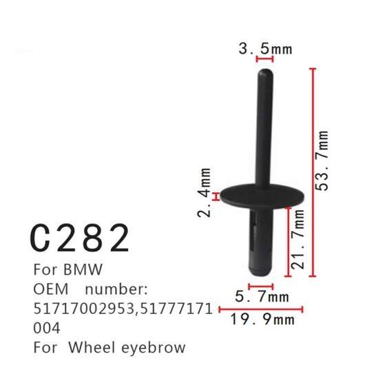 ホイール アイブロー ポジショナー プラグ ファスナー 適用: BMW E90 E91 X1 F48...