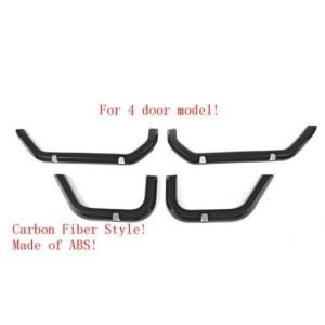 インナー ドア コンテナ ストレージ ボックス ネット フレーム カバー トリム カーボンファイバー/マット 適用: ジープ/JEEP B 4ドア AL-PP-4306 AL