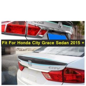 スタイル 適用: ホンダ シティ グレイス セダン 2015 2016 ABS リア トランク ウイング スポイラー カバー トリム カーボンファイバー AL-PP-4337 AL