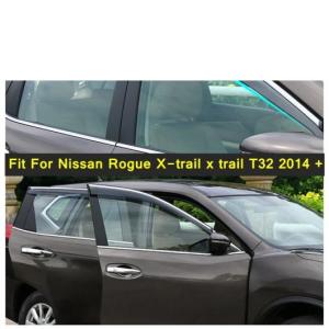 ウインドウ バイザー モールディング 日よけ シールド レイン サン ウィンド ガード 吹き出し口 シェード 適用: 日産 ローグ X-トレイル X AL-PP-4372 AL
