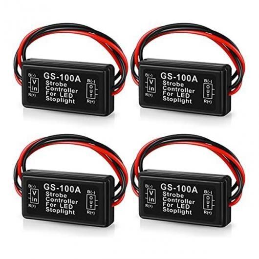 4ピース GS - 100A ブレーキ ライト フラッシャー 点滅 モジュール DC 12 - 24...