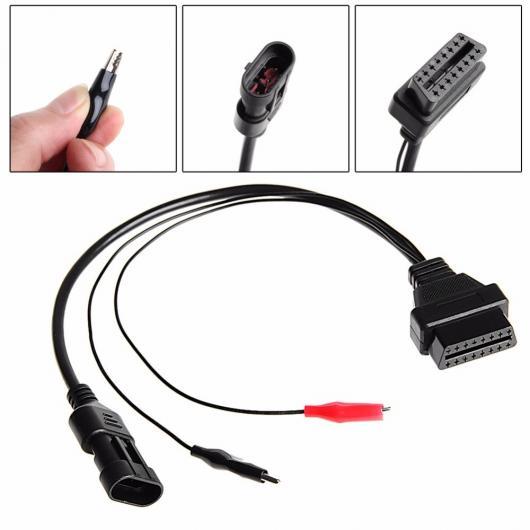 16ピン OBD2 3ピンOBD1診断アダプタコネクタ ケーブル フィアット アルファロメオ AL-...