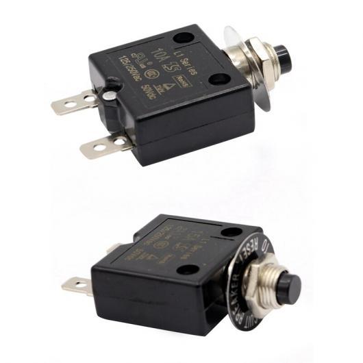 2ピース サーキット ブレーカー 12V/24V プッシュ ボタン リターナブル サーマル サーキッ...
