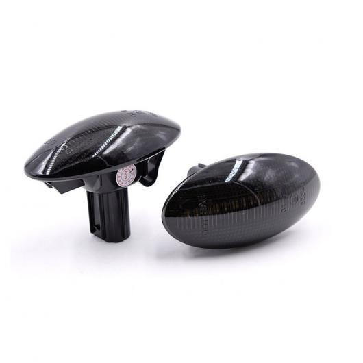 2ピース スモーク レンズ LED サイドマーカー ライト アンバー ターンシグナルランプ 適用: ...