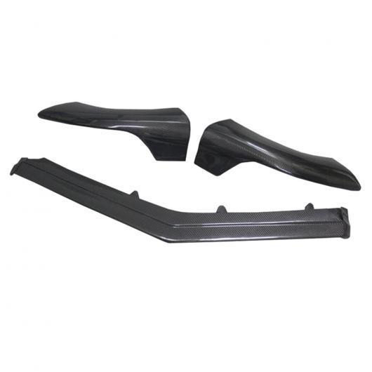 3セクション リアル カーボンファイバー フロント バンパー リップ シャベル ディフューザー チン...