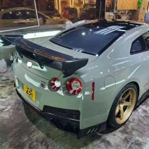 リアル カーボンファイバー リア ウイング トランク リップ スポイラー