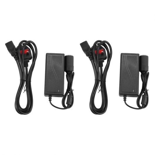 2ピース UK プラグ パワー サプライ シガーソケット ソケット AC DC アダプタ 110V-...