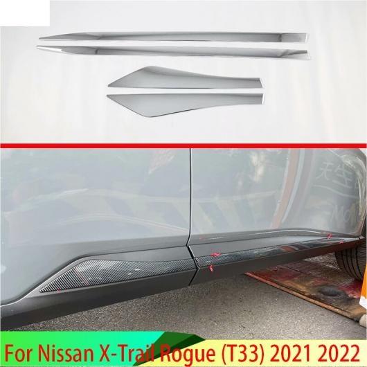 適用: 日産 X-トレイル ローグ T33 2021 2022 ABS クローム サイド ドア ボデ...