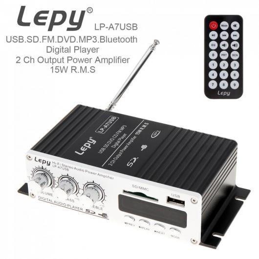 ミニ Hi-Fi ステレオ オーディオ 増幅器 12V オート オーディオ FM MP3 プレーヤー...