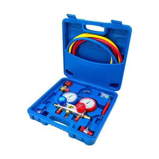 マニホールド ゲージ セット 圧力計 診断 ツール R134A R22 R410A R404A 適用...