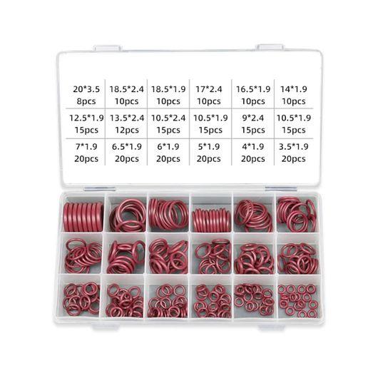 O-リング アソート HNBR ラバー O リング セット シール キット 適用: エアコン 自動車...