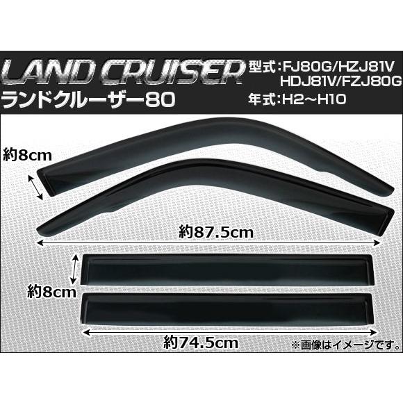 サイドバイザー トヨタ ランドクルーザー80 FJ80G/HZJ81V/HDJ81V/FZJ80G ...
