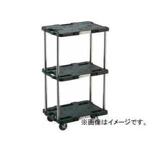 トラスコ中山 ルートバン 2段式 370×500 4輪自在S付 緑 MPB-502JS-GN(780...