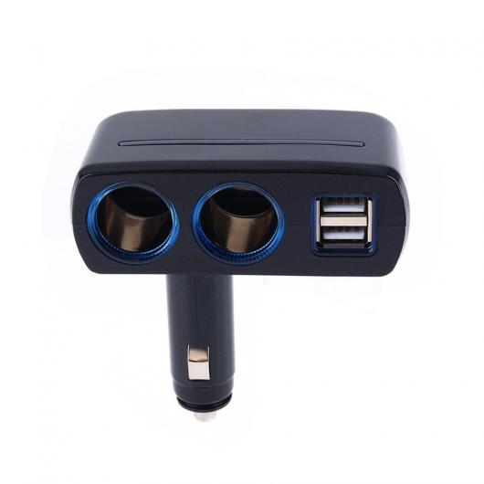 ブラックカラーユニバーサル12ボルト 24ボルト シガーライターアダプタUSB カー 充電器デュアル...