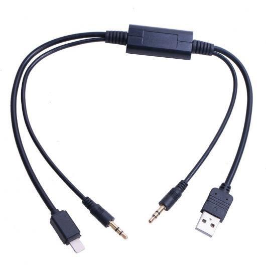 AMI MMI MDI 3.5mm 3.5mm AUX USB ケーブル 充電 ケーブル アダプタ ...