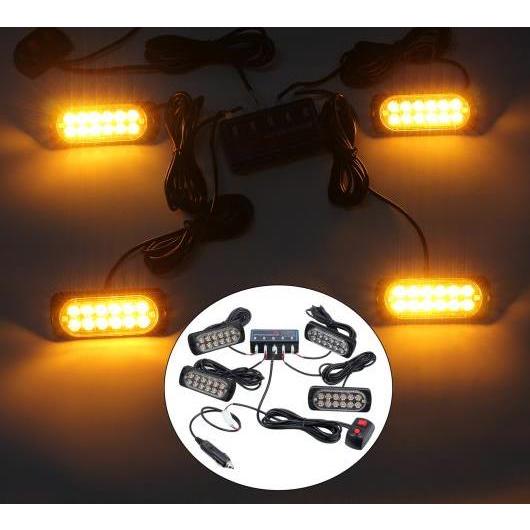 4個 防水ストロボライト LED 点滅ライト 同期警告灯 12 12V エマージェンシー 照明 AL...