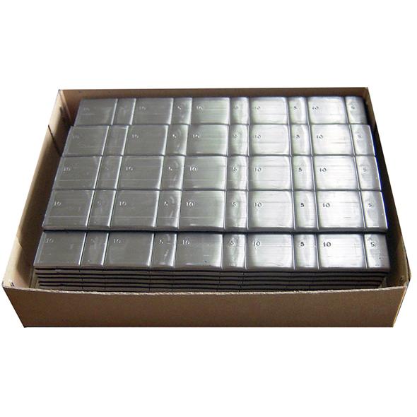 泉産業貿易 鉛製接着式バランスウェイト 板タイプ 5g＋10g 黒テープ 入数：6KG入(5個×80...