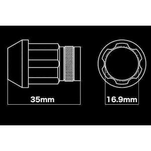 【即出荷】 デジキャン アルミレーシングロックナット ブラック ロゴ無 袋タイプ45mm P1.5 ALN4515BK-LL トヨタ クラウンマジェスタ - ホイール・タイヤ周辺用品