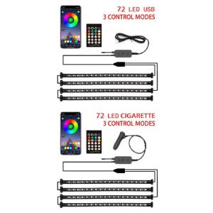 LED インテリア ライト 点灯 ストリップ USB APP リモート コントロール ランプ マルチ...