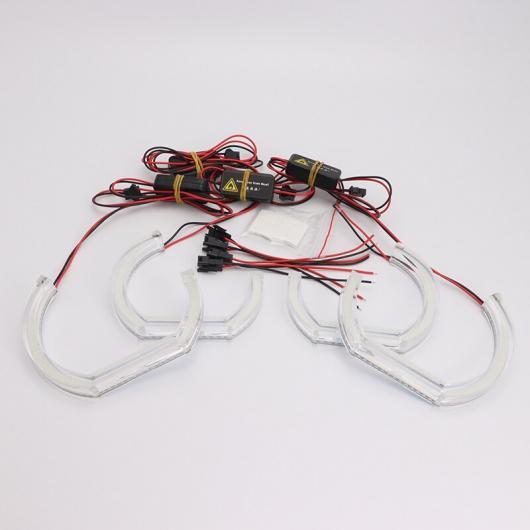 ホワイト デイライト カット スタイル DRL DTM U シャープ ライト クリスタル エンジェル...