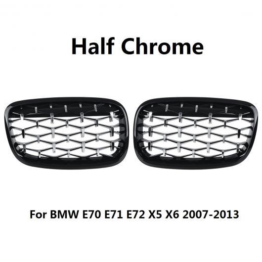 1ペア ひし形 スタイル グリル フロント メッシュ レーシング 適用: BMW E70 E71 E...
