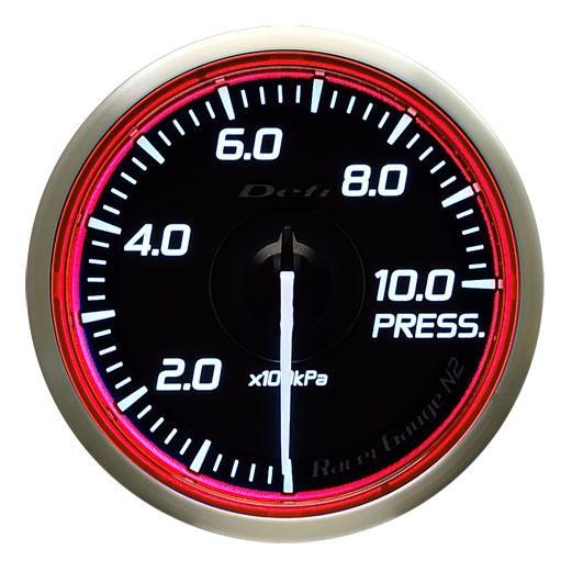 デフィ Racer Gauge N2 圧力計 レッドモデル φ60 DF16803