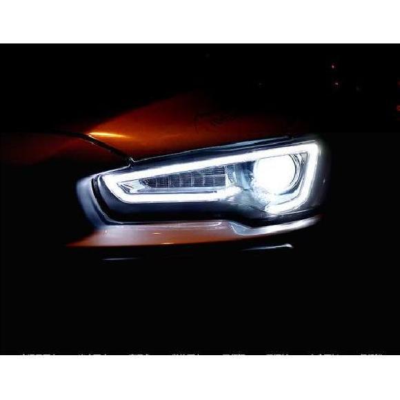 ヘッド ランプ 適用: 三菱 ランサー EX LED ヘッドライト 2009-2016 ローバルブ含...