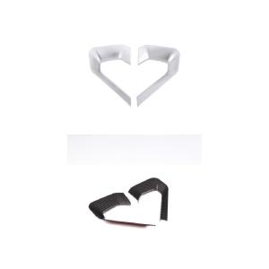 センター コンソール 両方 サイド U シャープ フレーム 装飾 カバー トリム ABS クローム ...