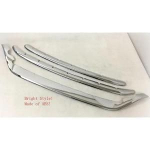 フロント バンパー メッシュ センター グリル グリル モールディング ストリップ カバー トリム 3ピース 適用: クローム ブライト AL-PP-4322 AL
