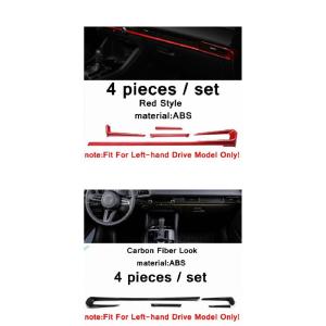 自動車 インテリア モールディング セントラル コントロール ダッシュボード 装飾 ストリップ エア AC 吹き出し口 カバー レッド・カーボン調 AL-PP-4351 AL