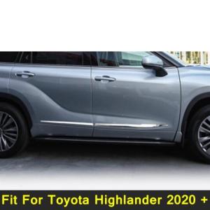 サイド ドア モールディング ボディ ストリップ キット カバー トリム 4ピース 適用: トヨタ ハイランダー 2020-2022 ABS アクセサリー AL-PP-4357 AL