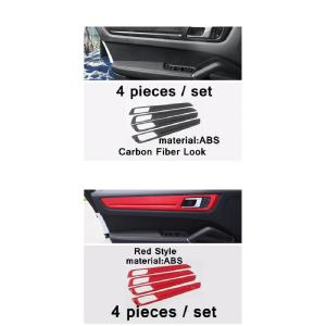 インナー ドア アームレスト ハンドル パネル カバー トリム ストリップ ガーニッシュ レッド/カーボンファイバー タイプA・タイプB AL-PP-4361 AL