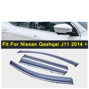サイド ウインドウ バイザー 日よけ ウィンド レイン デフレクター バイザー ガード 吹き出し口 カバー 適用: 日産 キャシュカイ J11 2014-2018 AL-PP-4373 AL