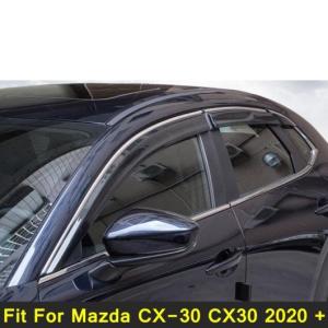 エクステリア スペア パーツ 適用: マツダ CX-30 CX30 2020-2022 ウインドウ バイザー ウィンド レイン スモーク ガード デフレクター AL-PP-4379 AL｜apagency