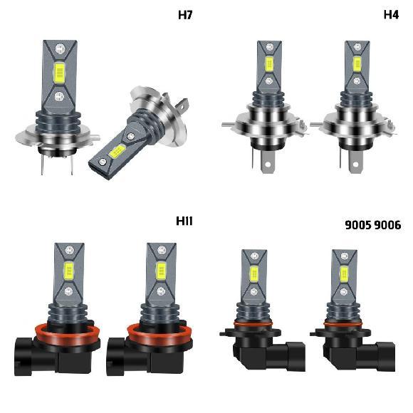 2ピース H7 LED フォグライト 9005 9006 H4 H11 ヘッドライト LED バルブ...