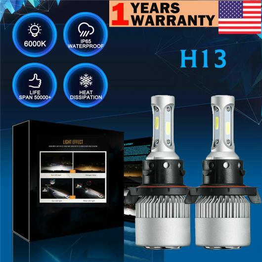 H13 9008 LED ヘッドライト バルブ HI/LO ビーム 2000W 6500K 適用: ...