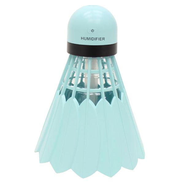 HIRO LEDランプ付き 羽型 ミニ加湿器 Shuttle シャトル ブルー 選べる2つの加湿モー...