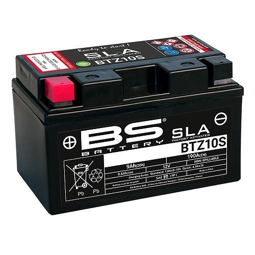 BSバッテリー バイク用バッテリー SLAバッテリー ヤマハ マグザム BTZ10S 2輪