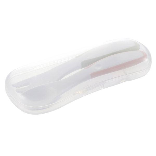 リッチェル(Richell) トライ おはし持ちスプーン・フォークセット ケース付 持ち手が三角形で...