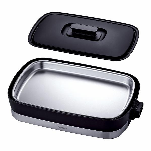 ピーコック ステンレスホットプレート ブラック WDV-10S(GYK8001)