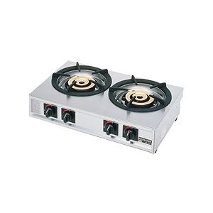 ガステーブルコンロ親子 LPガス 2口/自動点火 M-222C(DKV7501)