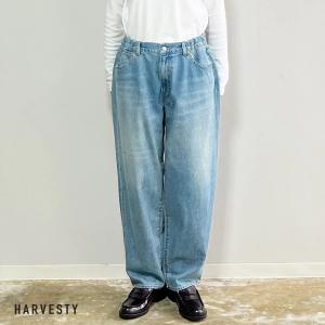 HARVESTY ハーベスティ BIG DENIM PANTS ビッグ デニムパンツ A12301 (USED BLUE) 2024春 レディース パンツ ボトムス 新入荷 送料無料｜apakabar-style