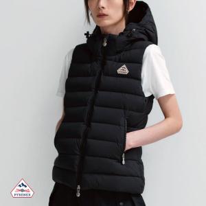 PYRENEX ピレネックス スプートニック ベスト フーデッド SPOUTNIC VEST HOODED HWU065 (BLACK) 2023秋冬 レディース ダウンベスト 新入荷 送料無料｜apakabar-style