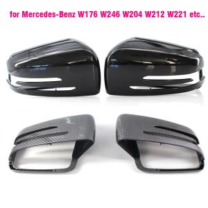 メルセデスベンツw204 e w212 w176 w246 cls c218 gla x156 abs ブラック カーボンファイバー バックミラーカバー｜apakore