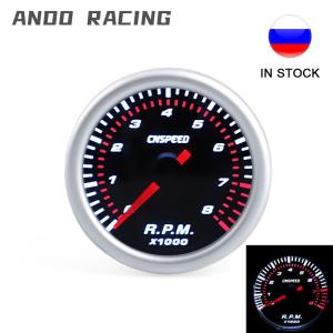 Cnspeed-自動タコメーター 回転計 0-8000 rpmメーター 2インチ 汎用 白カラーled 12v rpm ガソリン｜apakore