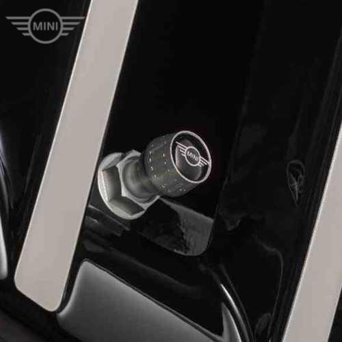 MINI純正 エア・バルブ・キャップ (アルミ) ウイングロゴタイプ (RDC専用)