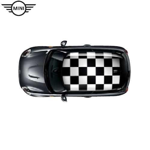 MINI純正 ルーフ・ステッカー "CHEQUERED FLAG" (チェッカーフラッグ) (電動ガ...