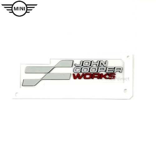 MINI純正 "JOHN COOPER WORKS" エンブレム RH (ホワイト) (U25)
