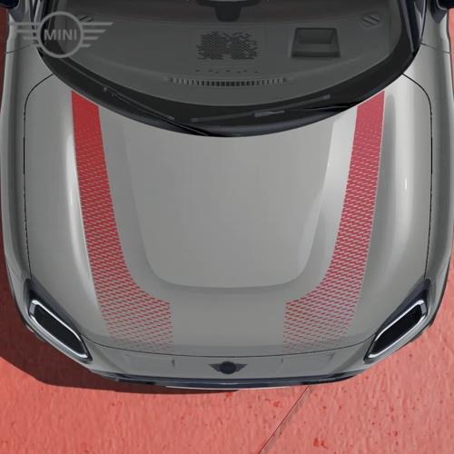 MINI純正 John Cooper Works ボンネット・ストライプ (レッド) (U25)