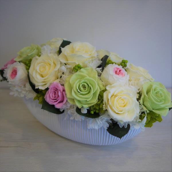 プリザーブドフラワー 舟形アレンジ★花 ギフト 誕生日 送別会 歓迎会 退職祝い 歓送迎会 送別 卒...